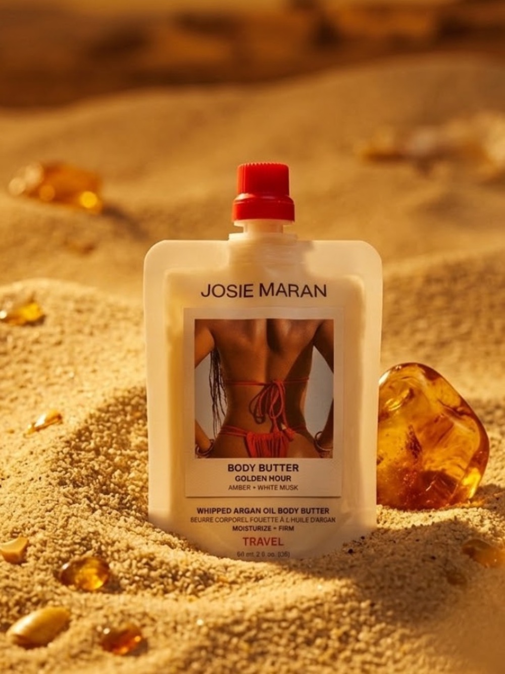 NEW Josie Maran Whipped Argan Oil Body Butter Travel